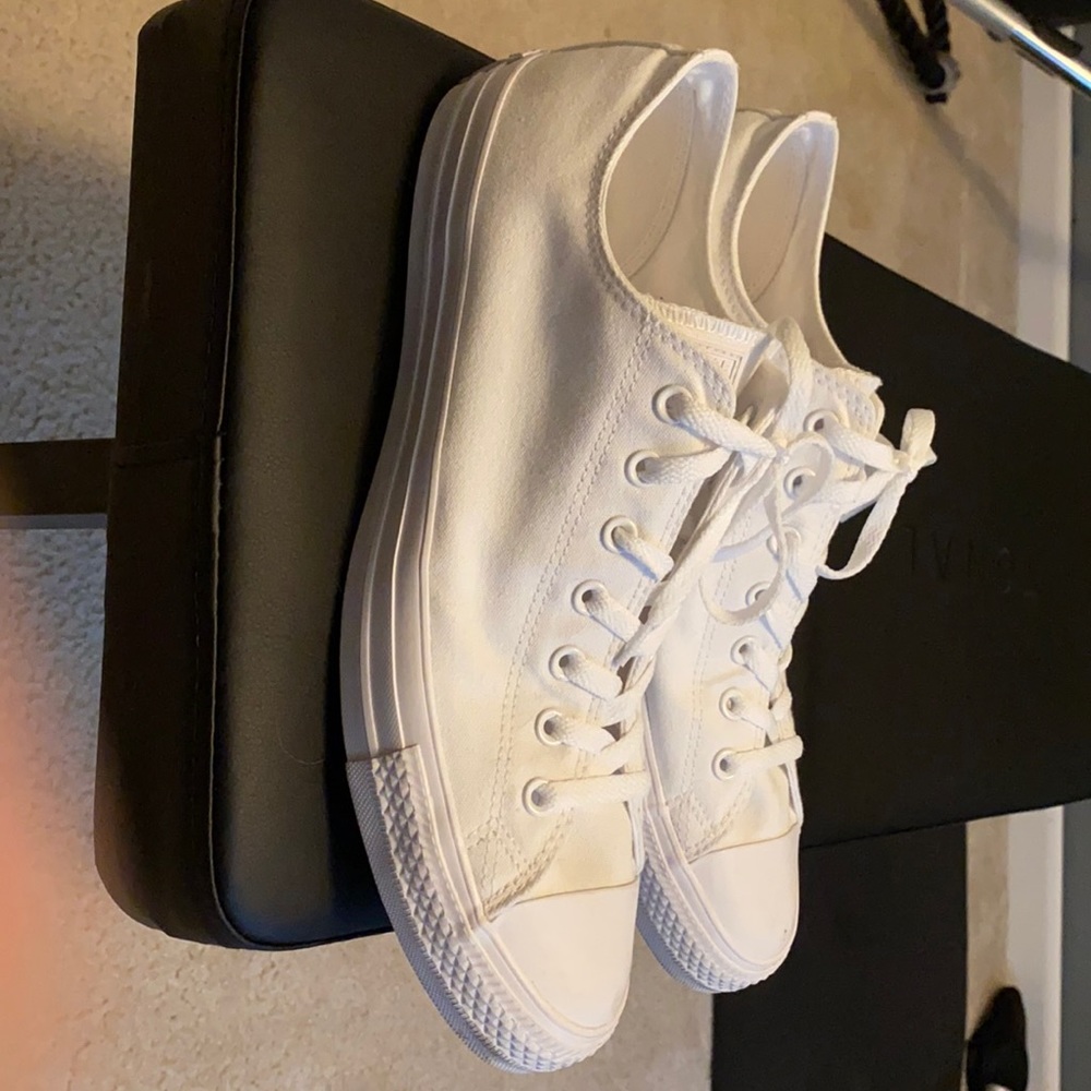 Converse - white low tops. Only worn once